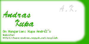 andras kupa business card